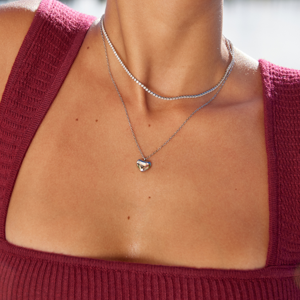 Lexi Silver Crystal Necklace