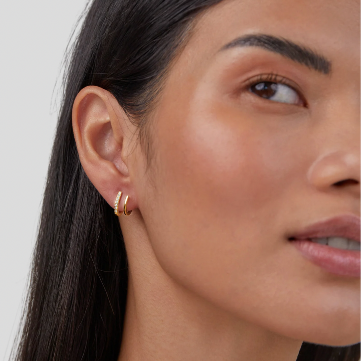 Claw Gold & Crystal Earrings