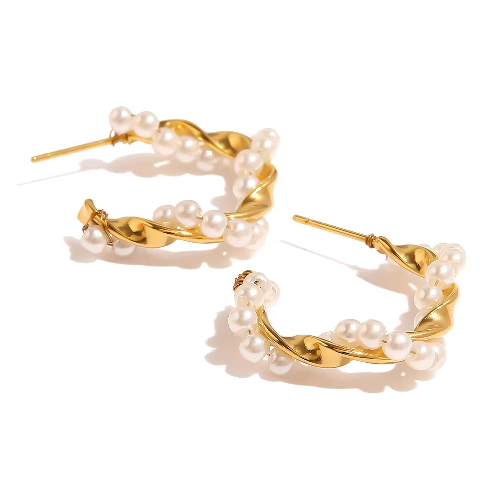 Pearl Hoop Earrings
