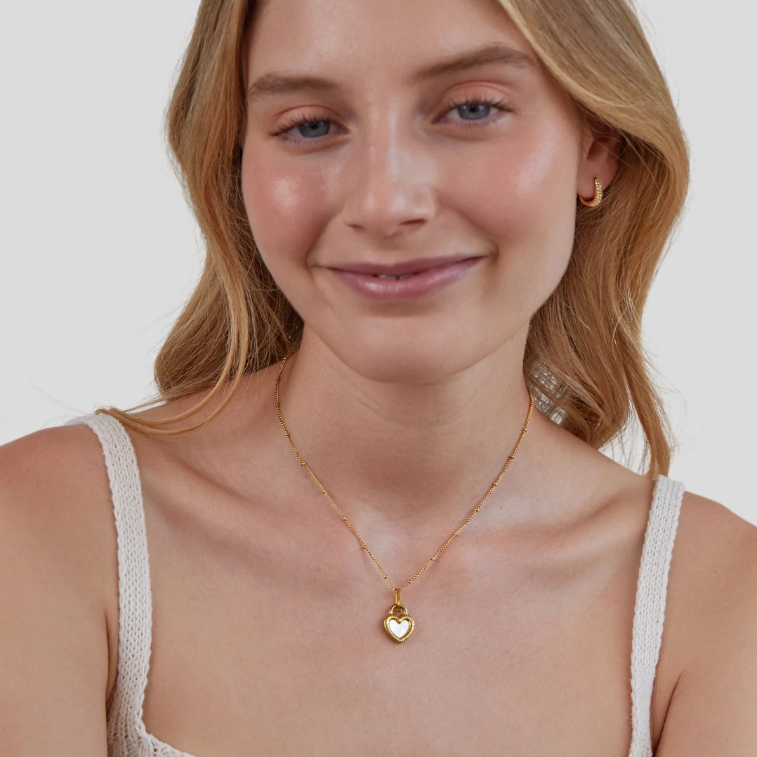 'Falling For You' Reversible Heart Necklace
