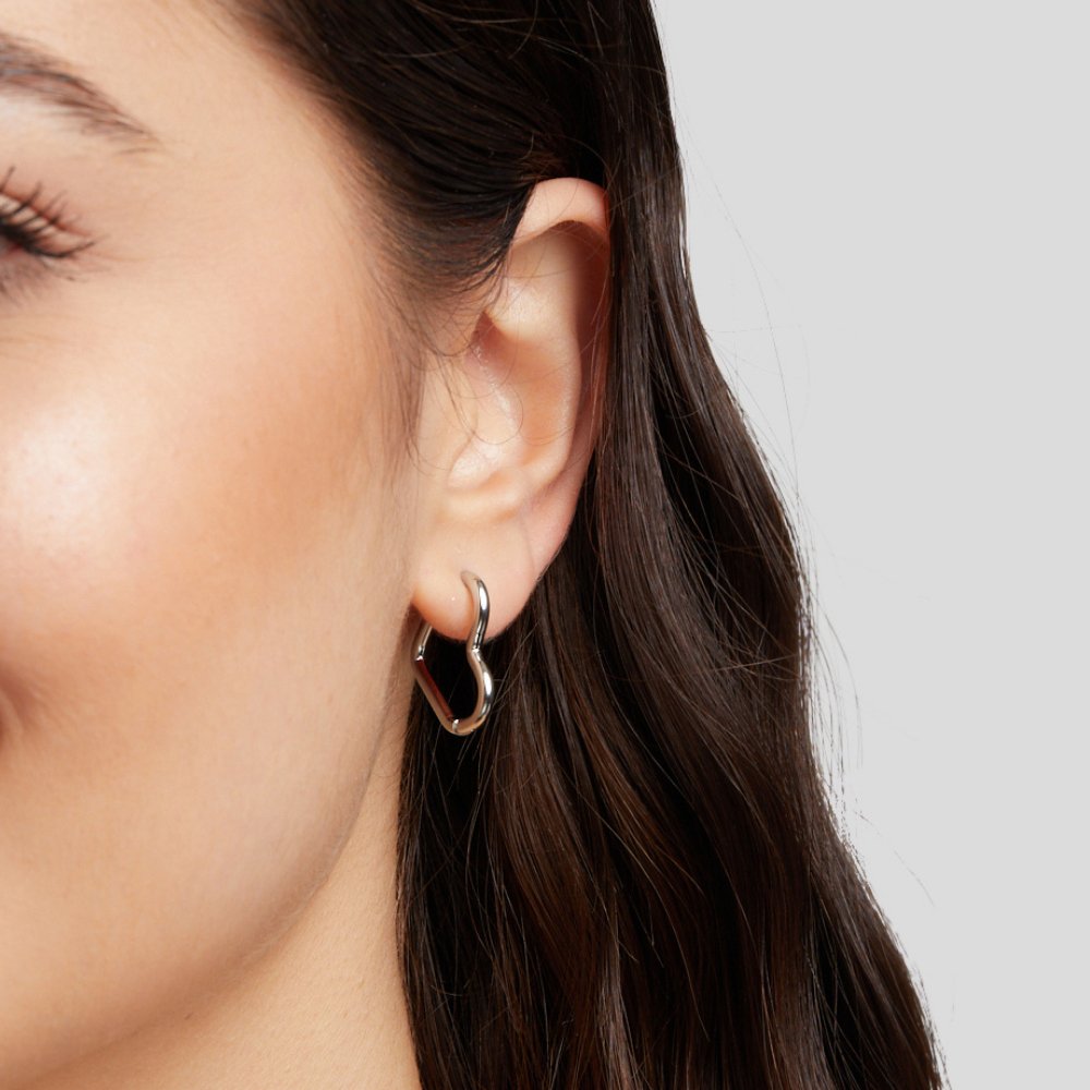 Heart Silver Earrings