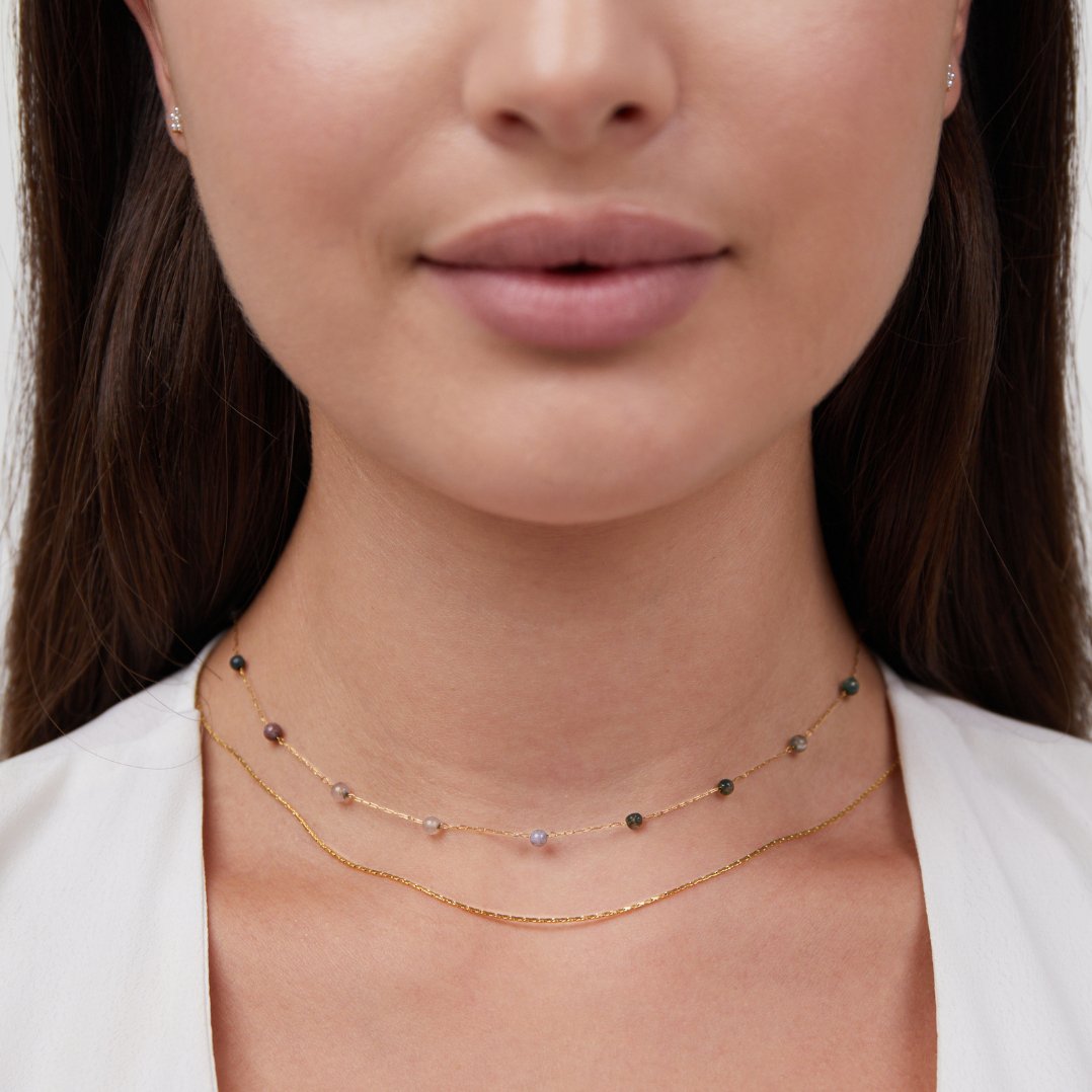 Layered Necklace Alana Gold & Stone