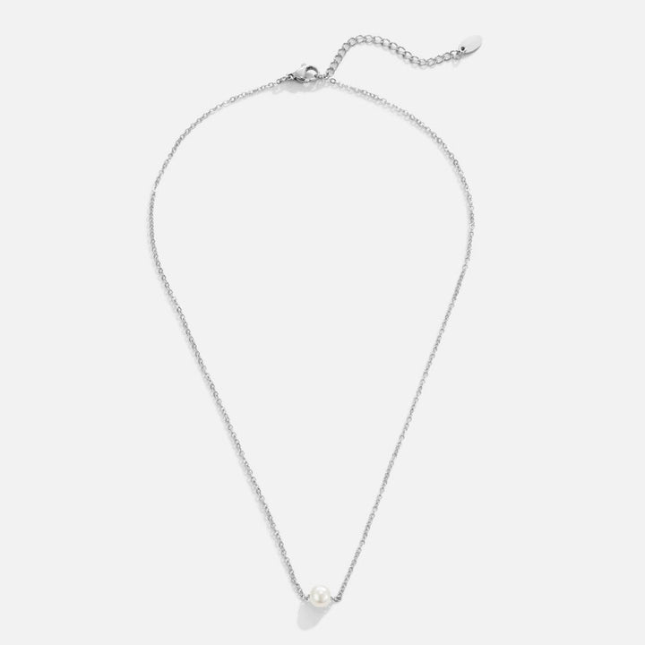 Solitaire Silver Bead Necklace