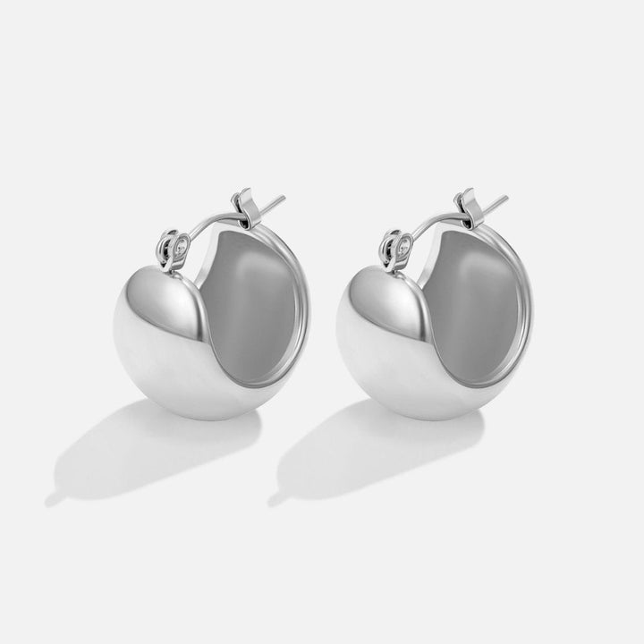 Tara Silver Chunky Hoops