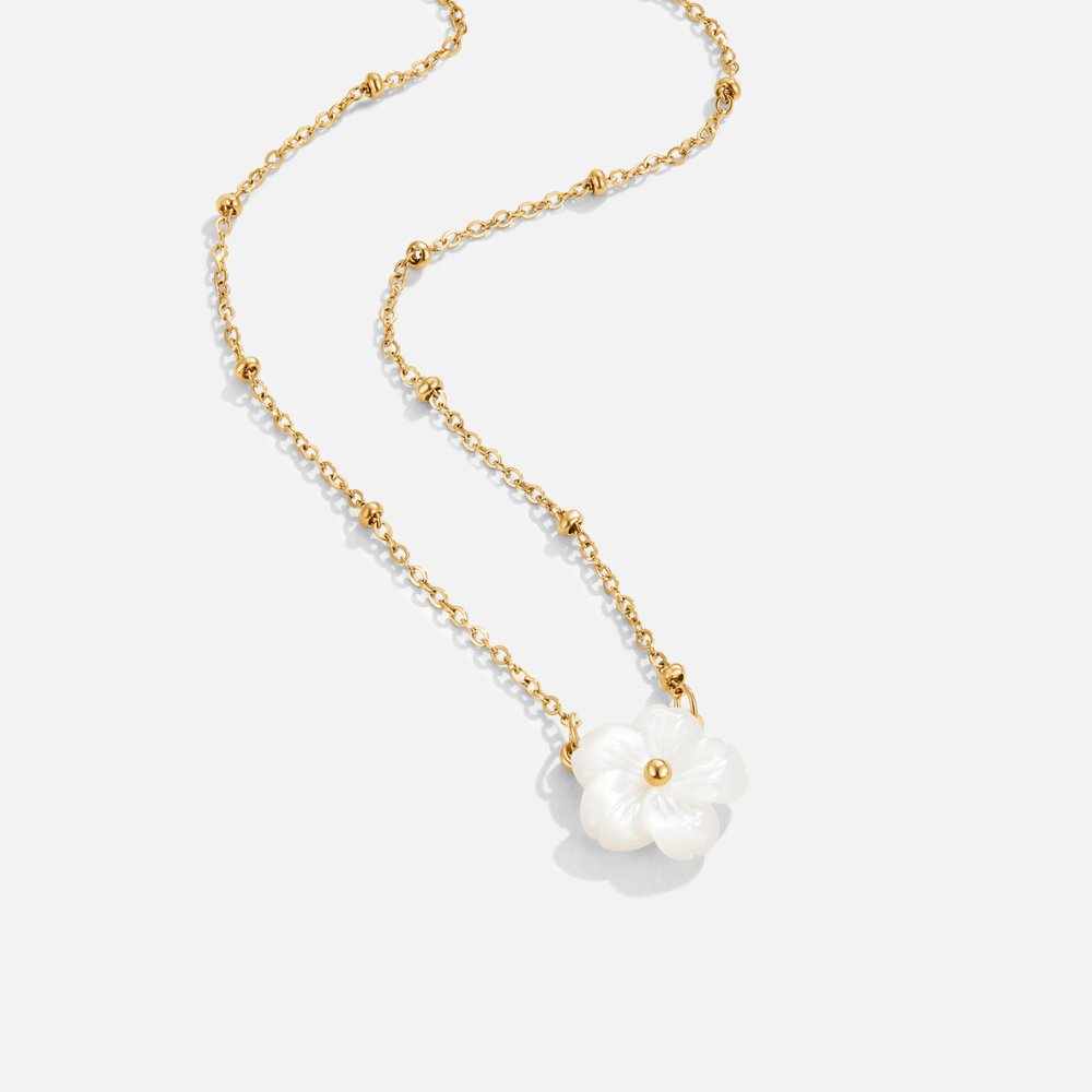 White Floral Necklace