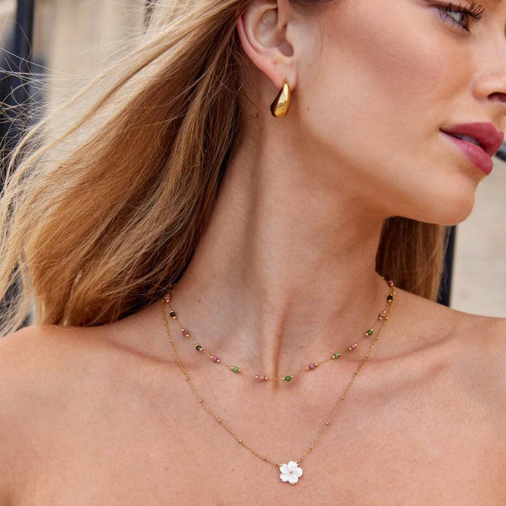 White Floral Necklace