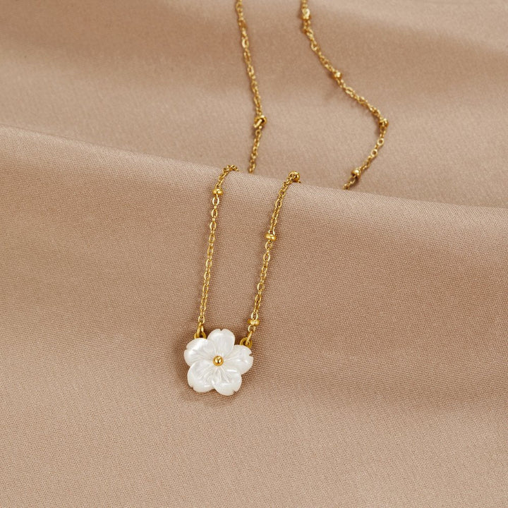 White Floral Necklace