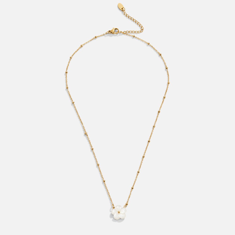 White Floral Necklace