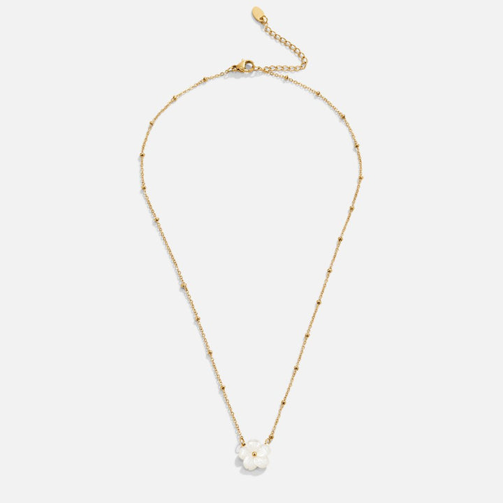 White Floral Necklace